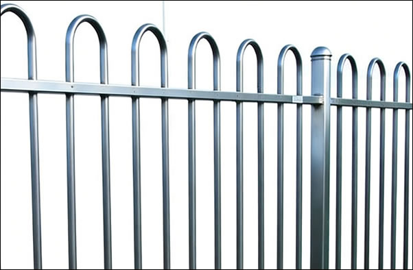 Galvanised Steel Bow Top Fencing Panels 1.2m High