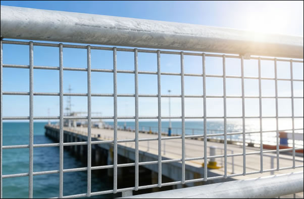 Clear view wire mesh fencing for infrastructures