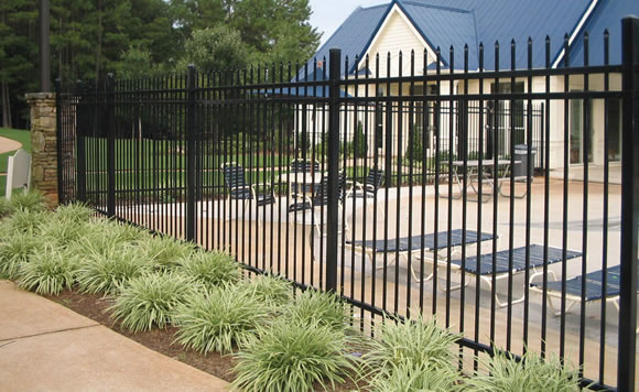 6063 Aluminum alloy picket fence black powder coated