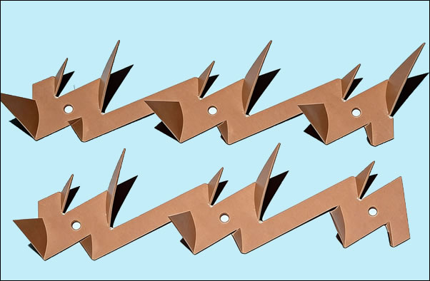 Brown coated galvanized steel razor spikes against birds